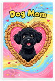 Dog Mom Portuguese Water Dog Bone Heart Cartoon 12x18 US Made Poster
