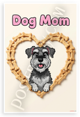 Dog Mom Giant Schnauzer Dog Bone Heart Cartoon 12x18 US Made Poster