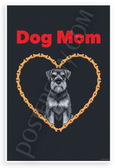 Dog Mom Giant Schnauzer Bone Heart Graphic 12x18 US Made Poster