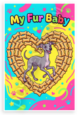My Fur Baby Italian Greyhound Dog Bone Heart Cartoon 12x18 US Made Poster