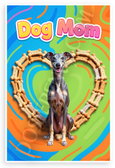 Dog Mom Italian Greyhound Dog Bone Heart Playful 12x18 US Made Poster