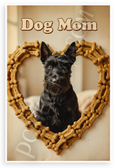 Dog Mom Scottish Terrier Dog Bone Heart Vintage 12x18 US Made Poster
