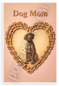 Dog Mom German Wirehaired Pointer Dog Bone Heart Vintage 12x18 US Made Poster
