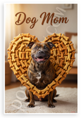 Dog Mom Staffordshire Bull Terrier Bone Treat Heart Inspirational 12x18 US Made Poster