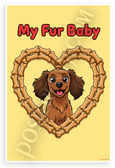 My Fur Baby Boykin Spaniel Dog Bone Heart Cartoon 12x18 US Made Poster