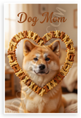 Dog Mom Akita in Dog Bone Heart Frame Cute Pet 12x18 US Made Poster