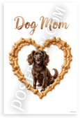 Dog Mom Boykin Spaniel Dog Bone Heart Whimsical 12x18 US Made Poster
