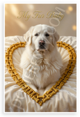 My Fur Baby Great Pyrenees Dog Bone Heart Frame 12x18 US Made Poster