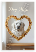 Dog Mom Great Pyrenees Bone Treat Heart Frame 12x18 US Made Poster