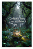 "Civilization Begins with Distillation" Alchemical Forest 12x18 US Made Poster