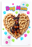 Dog Mom Miniature Pinscher Dog Treat Heart Whimsical 12x18 US Made Poster
