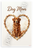 Dog Mom Nova Scotia Duck Tolling Retriever Bone Heart Watercolor 12x18 US Made Poster