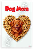 Dog Mom Nova Scotia Duck Tolling Retriever Dog Bone Heart 12x18 US Made Poster
