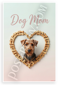 Airedale Terrier Dog Mom Bone Heart Minimalist 12x18 US Made Poster