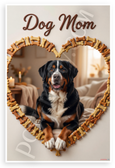 Dog Mom Bernese Mountain Dog Heart Dog Bone Frame 12x18 US Made Poster