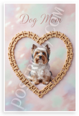 Dog Mom Biewer Terrier in Bone Treat Heart Pastel 12x18 US Made Poster