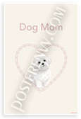 Dog Mom Coton de Tulear Bone Heart Minimalist 12x18 US Made Poster