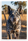 Australian Cattle Dog Portrait Realistic Wildlife 12x18 US Made Poster