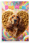 Dog Mom Cocker Spaniel Dog Treat Heart Playful 12x18 US Made Poster