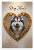 Dog Mom Alaskan Malamute Dog Bone Heart Frame 12x18 US Made Poster