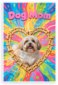 Dog Mom Lhasa Apso Dog Bone Heart Playful 12x18 US Made Poster