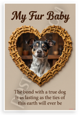 My Fur Baby Rat Terrier Dog Bone Heart Inspirational 12x18 US Made Poster