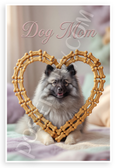 Dog Mom Keeshond in Dog Bone Heart Frame Pastel 12x18 US Made Poster