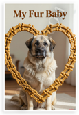 My Fur Baby Anatolian Shepherd Dog Bone Heart Frame 12x18 US Made Poster