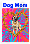Dog Mom Anatolian Shepherd Dog Bone Treat Heart Vibrant 12x18 US Made Poster