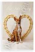 My Fur Baby Basenji Dog Bone Heart Frame Inspirational 12x18 US Made Poster
