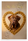 My Fur Baby Dogue de Bordeaux Dog Bone Heart Frame 12x18 US Made Poster