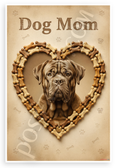 Dog Mom Dogue de Bordeaux Dog Treat Heart Vintage 12x18 US Made Poster