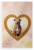 Dog Mom American Staffordshire Terrier Dog Bone Heart Frame 12x18 US Made Poster