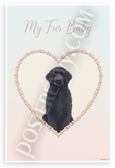 My Fur Baby Bouvier des Flandres Dog Bone Heart Border 12x18 US Made Poster