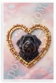 Dog Mom Bouvier des Flandres in Bone Treat Heart Frame 12x18 US Made Poster
