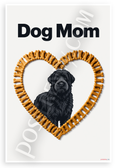 Dog Mom Bouvier des Flandres Bone Heart Graphic 12x18 US Made Poster