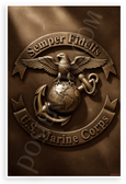 US Marine Corps Eagle Globe Anchor Semper Fi Vintage 12x18 US Made Poster