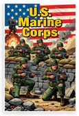 U.S. Marine Corps Marines Combat Comic Book 12x18 US Made Poster