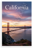 Golden Gate Bridge Sunset California Landscape 12x18 US Made Poster