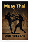Muay Thai Fighters Silhouette World Martial Arts Inspirational 12x18 US Made Poster