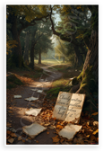 "Clearly Writing Down a Problem Often Solves Half of It" Forest Path Inspirational 12x18 US Made Poster