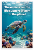 David Attenborough "Oceans Are the Life Support System" Ocean Conservation 12x18 US Made Poster