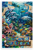 Take Care of Our Oceans Marine Life Collage 12x18 US Made Poster