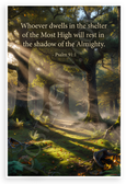 Psalm 91:1 'Whoever Dwells in the Shelter of the Most High' Inspirational 12x18 US Made Poster