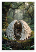 Psalm 91:4 'He Will Cover You With His Feathers' Inspirational 12x18 US Made Poster