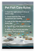 Pet Fish Care Rules Aquarium Educational 12x18 US Made Poster