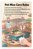 Pet Mice Care Rules Educational 12x18 US Made Poster