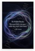 Albert Einstein "The more I learn, the more I realize how much I don't know" Inspirational 12"x18" US Made Poster