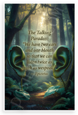 Epictetus "We Have Two Ears and One Mouth Listen Twice" Inspirational 12x18 US Made Poster