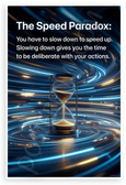 The Speed Paradox 'Slow Down to Speed Up' Inspirational 12x18 US Made Poster